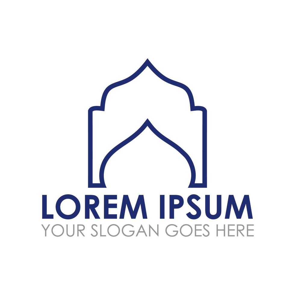 vector de mezquita, vector de logotipo islam