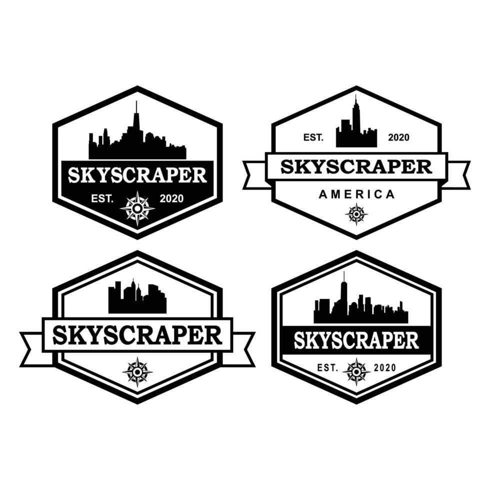 A Set Of Tallest Skyscraper Logo , A Set Of Architecture Logo vector