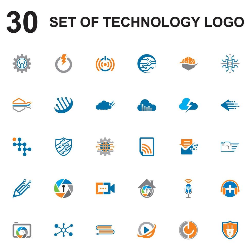set of digital vector , set of technology logo