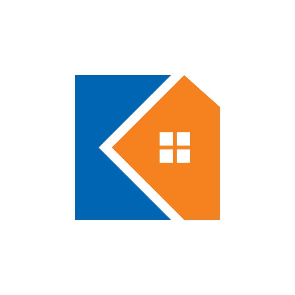 logotipo interior, logotipo de la casa abstracta vector
