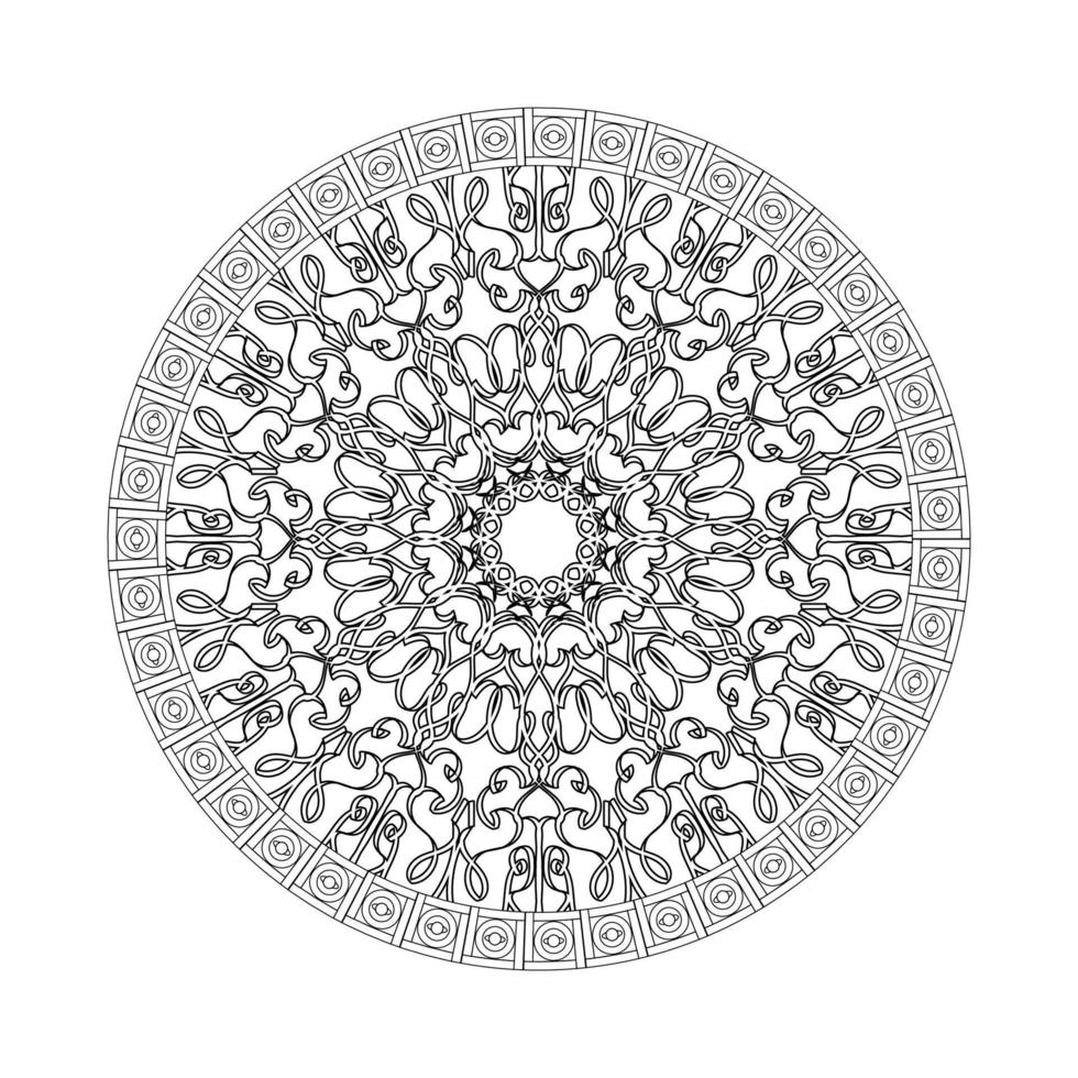 Hand drawn mandala. decoration in ethnic oriental  doodle ornament. vector