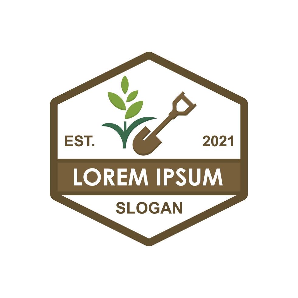 logotipo de jardín, vector de logotipo de medio ambiente
