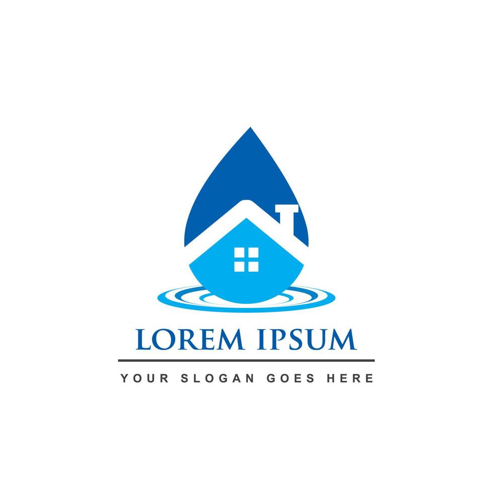 house water logo , real estate logo vector