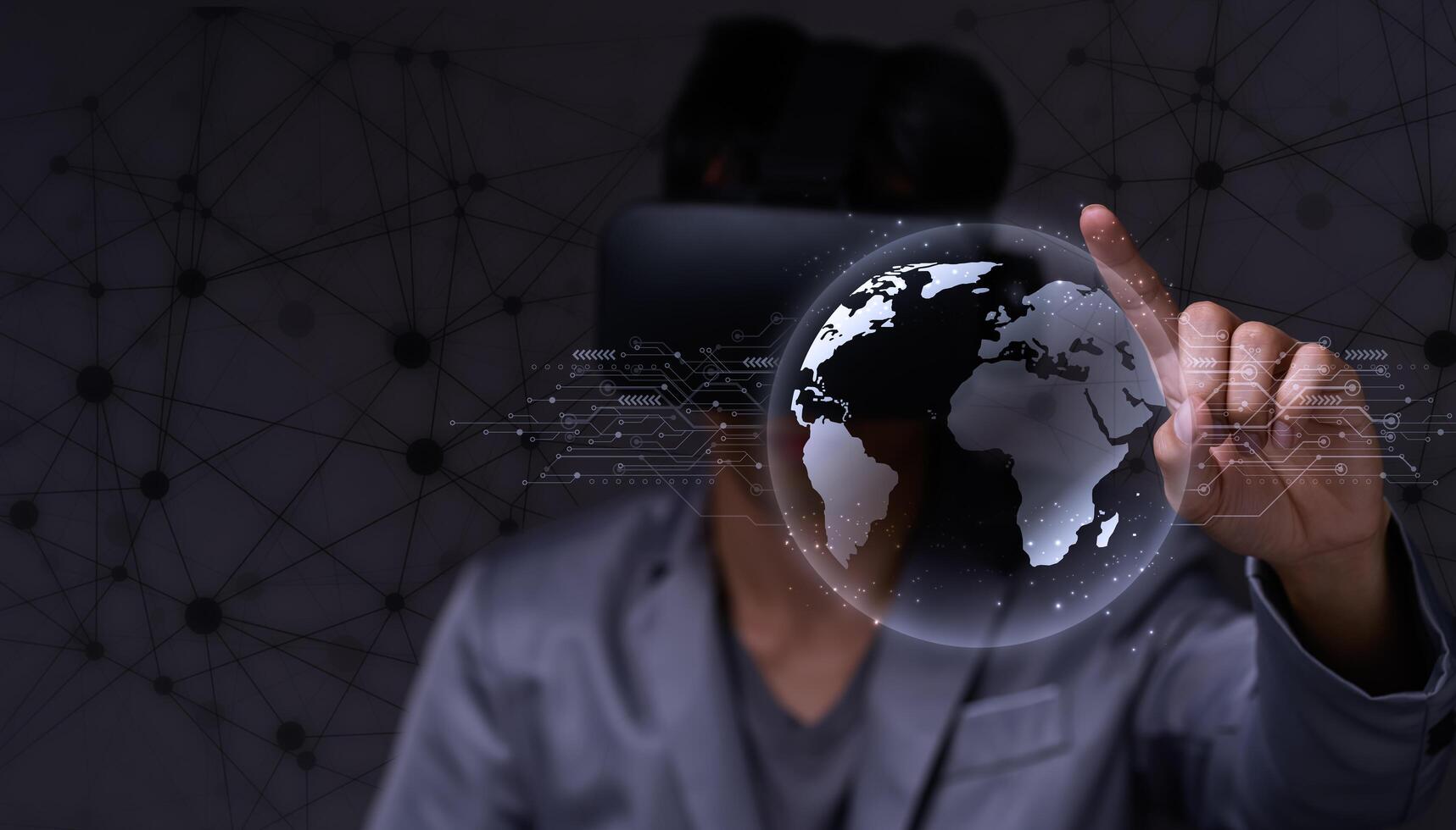 ideas, inventos, iniciar un negocio con un mundo virtual de metaverso vr. foto