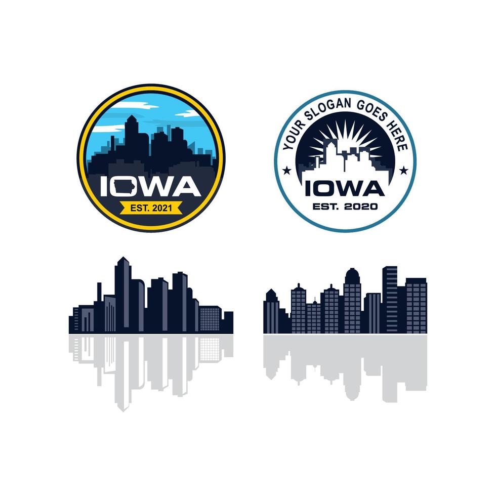 iowa skyline vector , iowa skyscraper logo