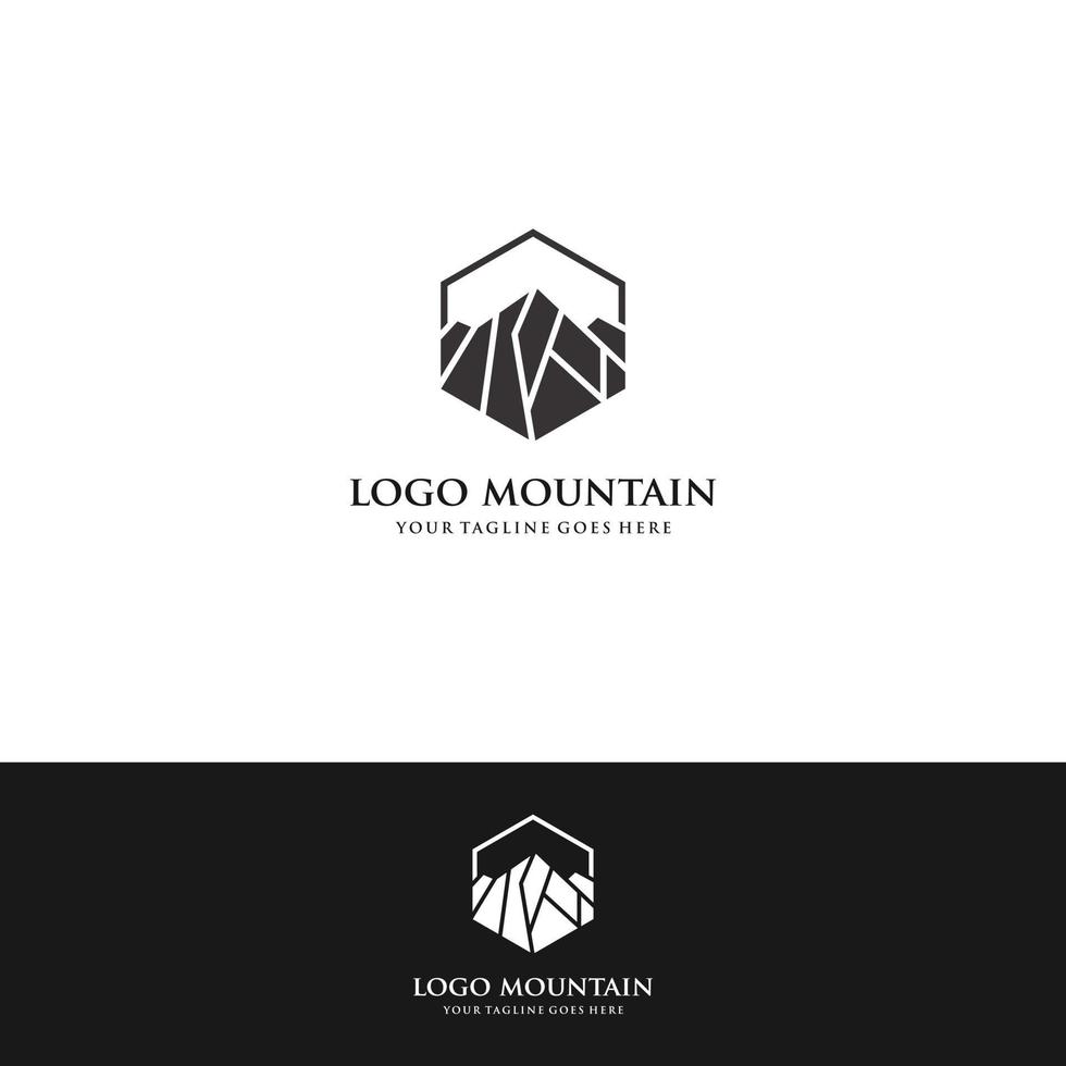 icono del logotipo de la montaña. vector