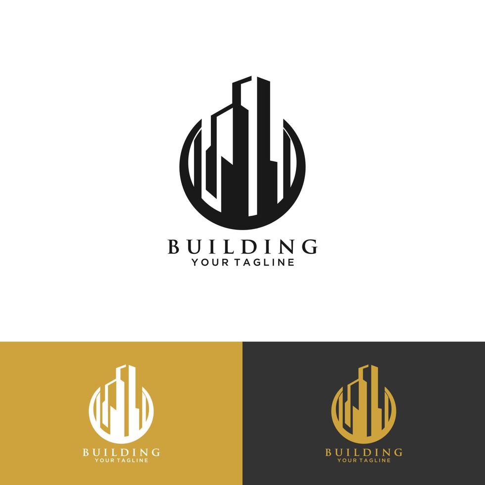 Abstract building structure logo design real estate, architecture ...