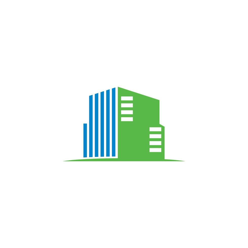 logotipo inmobiliario, logotipo de construcción de edificios vector