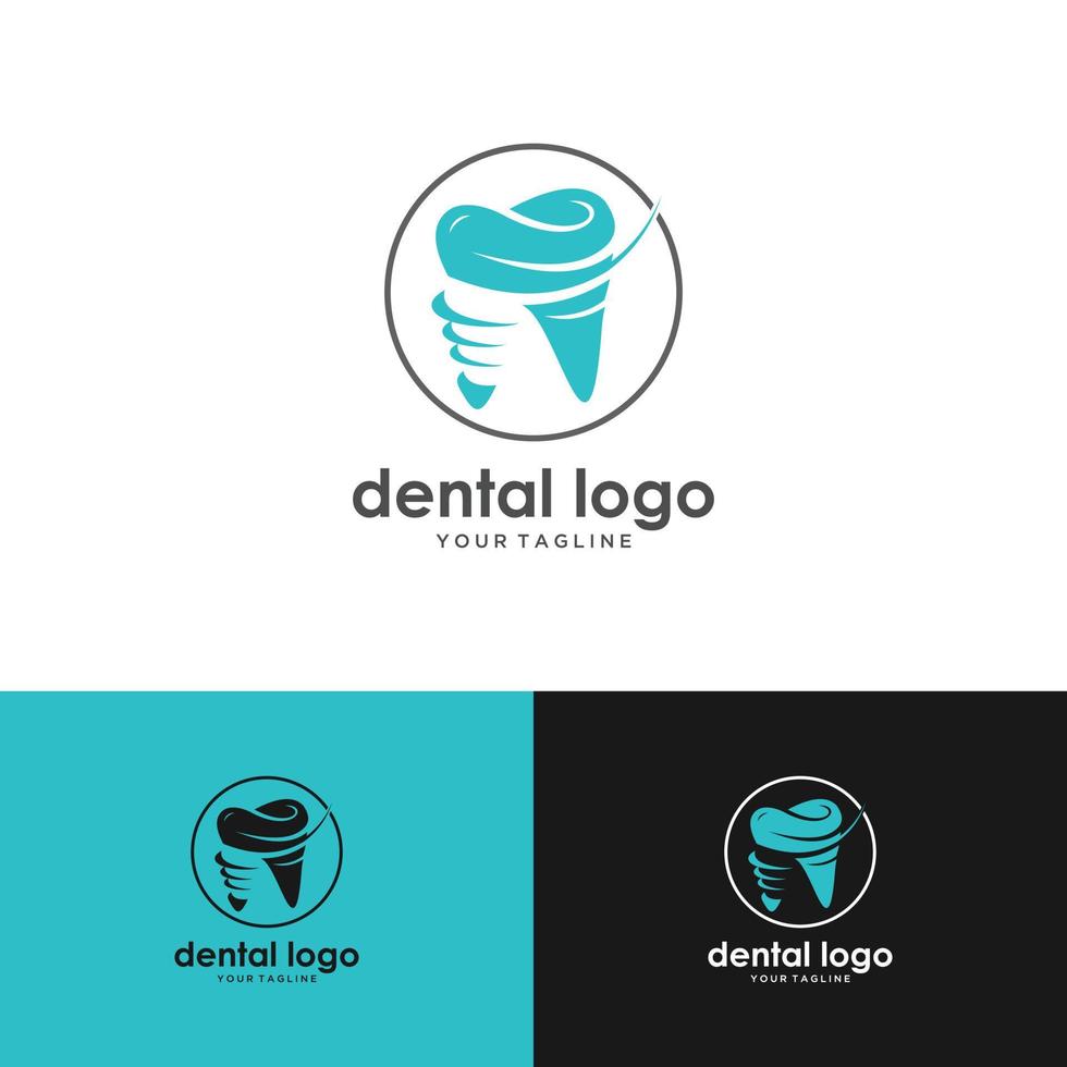 dental implant logo teeth tooth vector icon