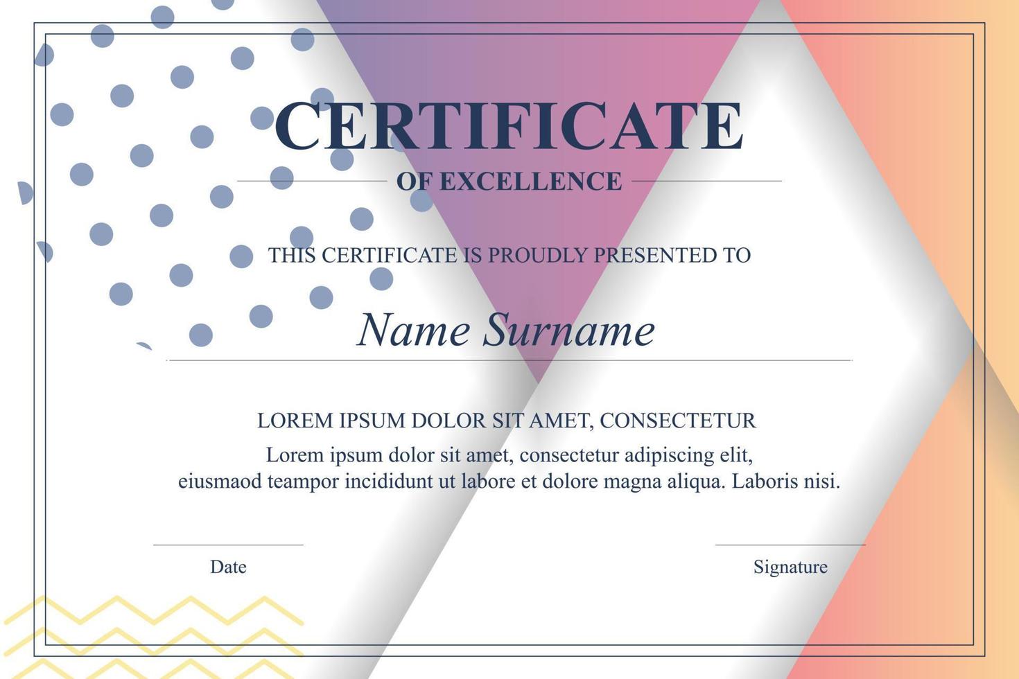 Creative Certificate of Appreciation Award Template vector