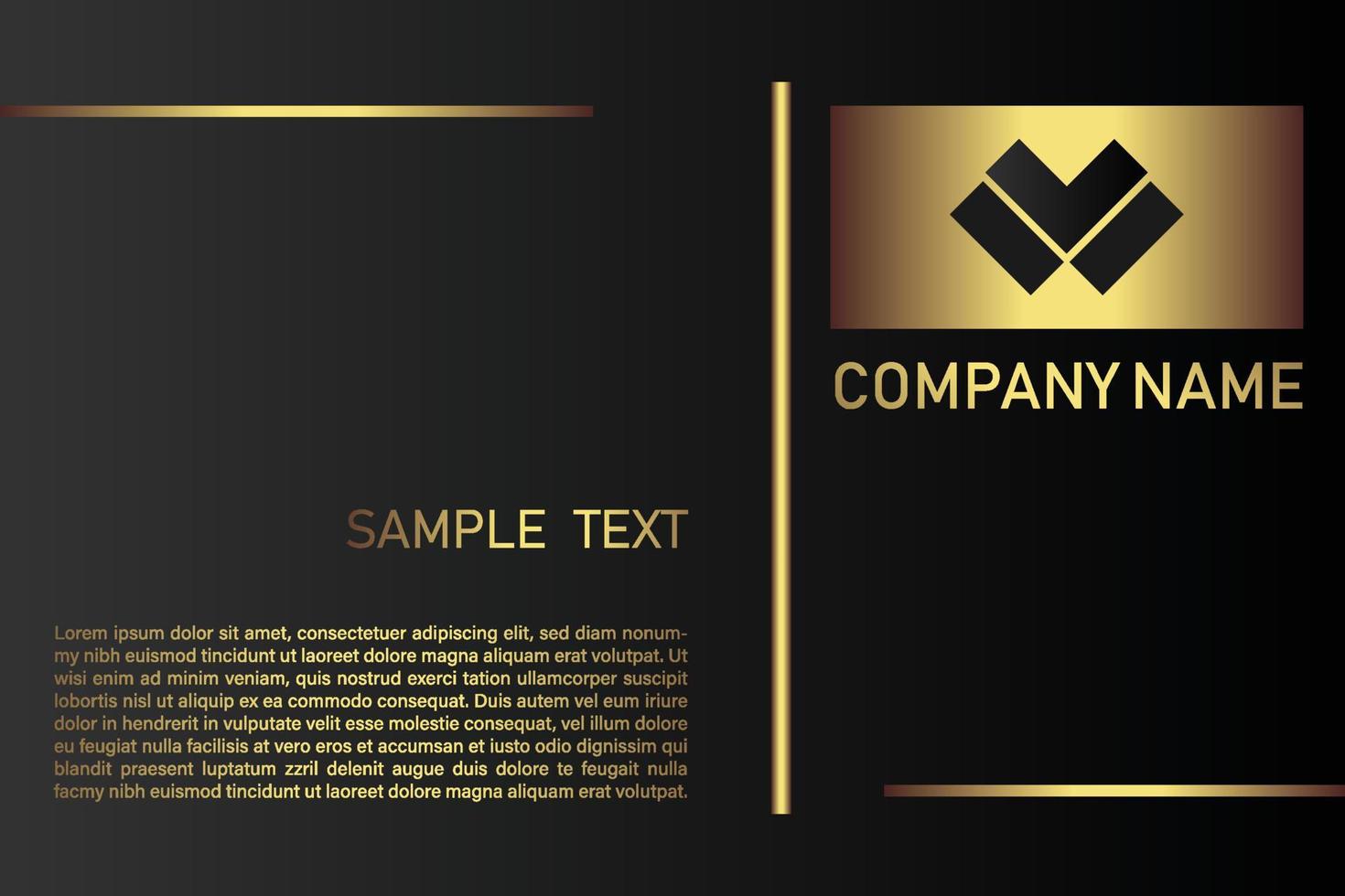 Creative black dark business card Template modern and Clean design vector