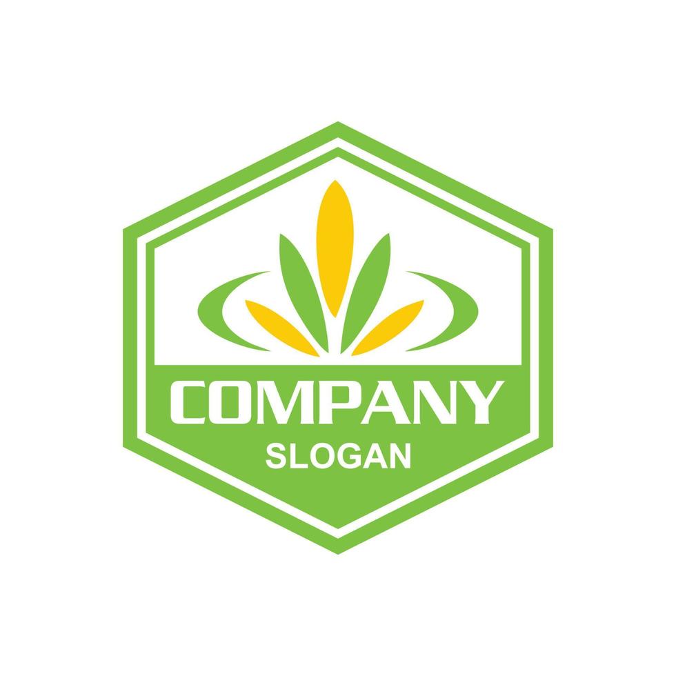 logotipo de la hoja, vector del logotipo de la naturaleza