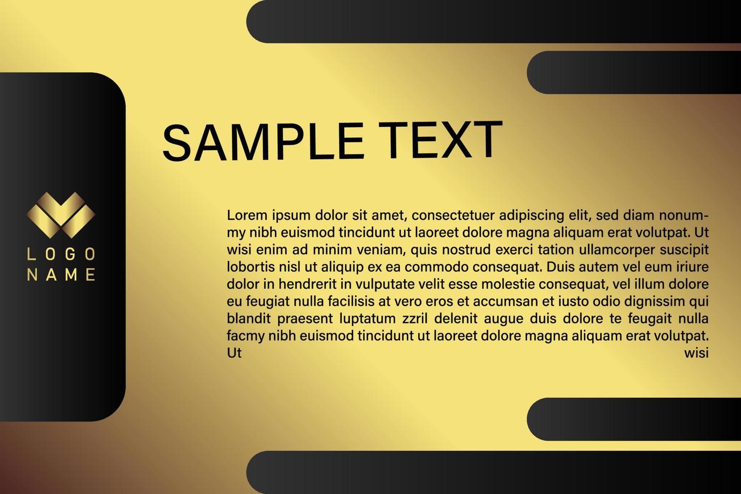 Creative black dark business card Template modern and Clean design vector