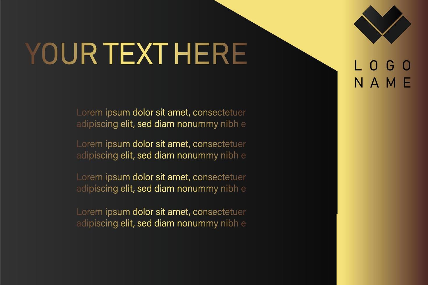 Creative black dark business card Template modern and Clean design vector