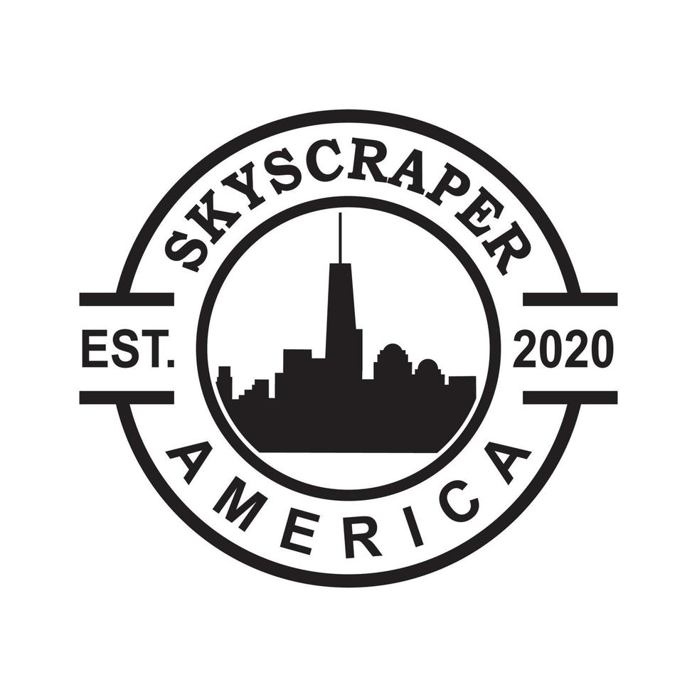 Skyscraper Of America Vector , Architecture Logo