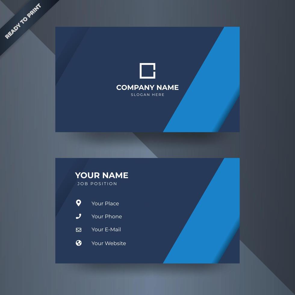 Modern business card design template with awesome concept vector