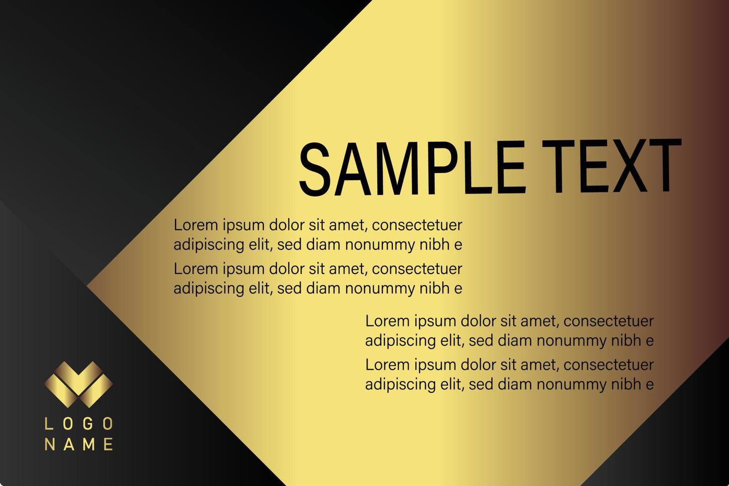 Creative black dark business card Template modern and Clean design vector