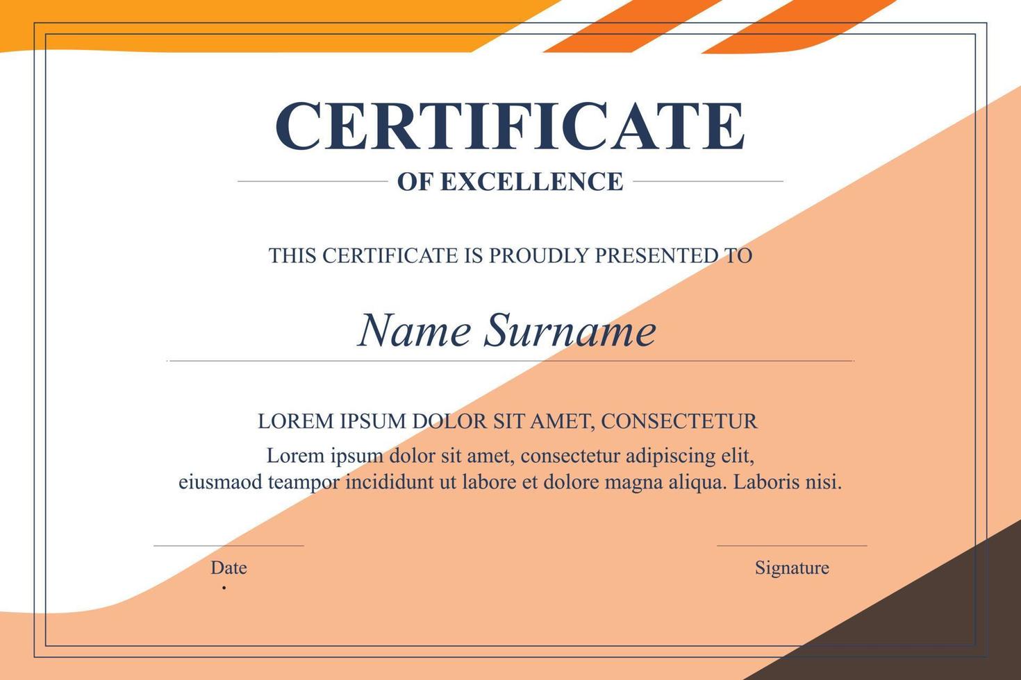 Creative Certificate of Appreciation Award Template vector