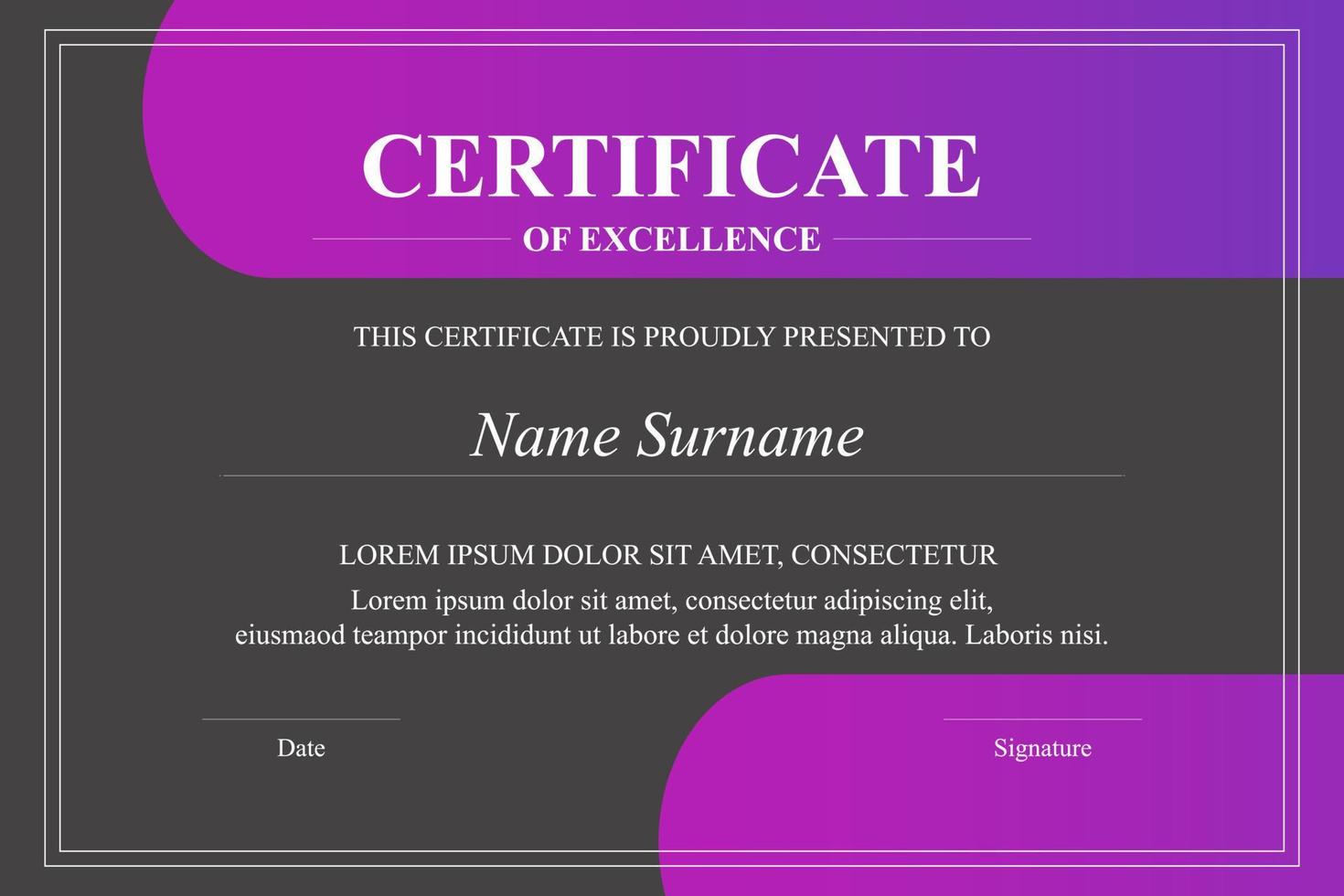 Creative Certificate of Appreciation Award Template vector