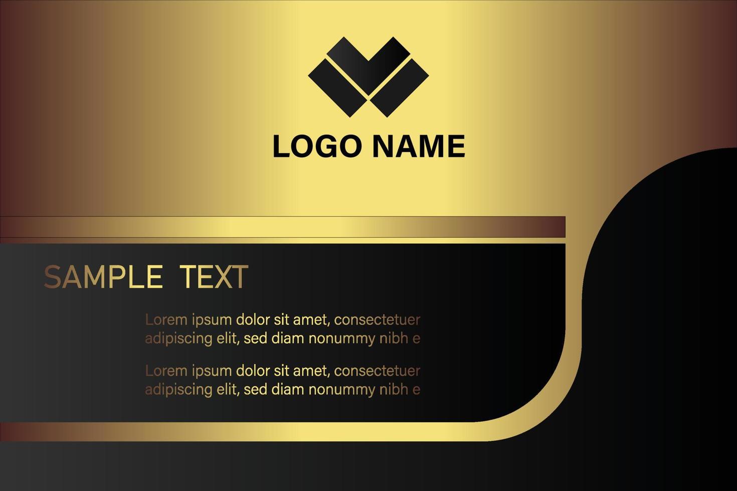 Creative black dark business card Template modern and Clean design vector