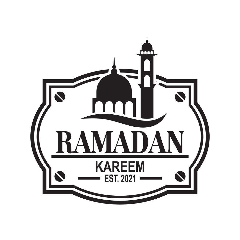 logotipo de ramadán, vector de logotipo musulmán