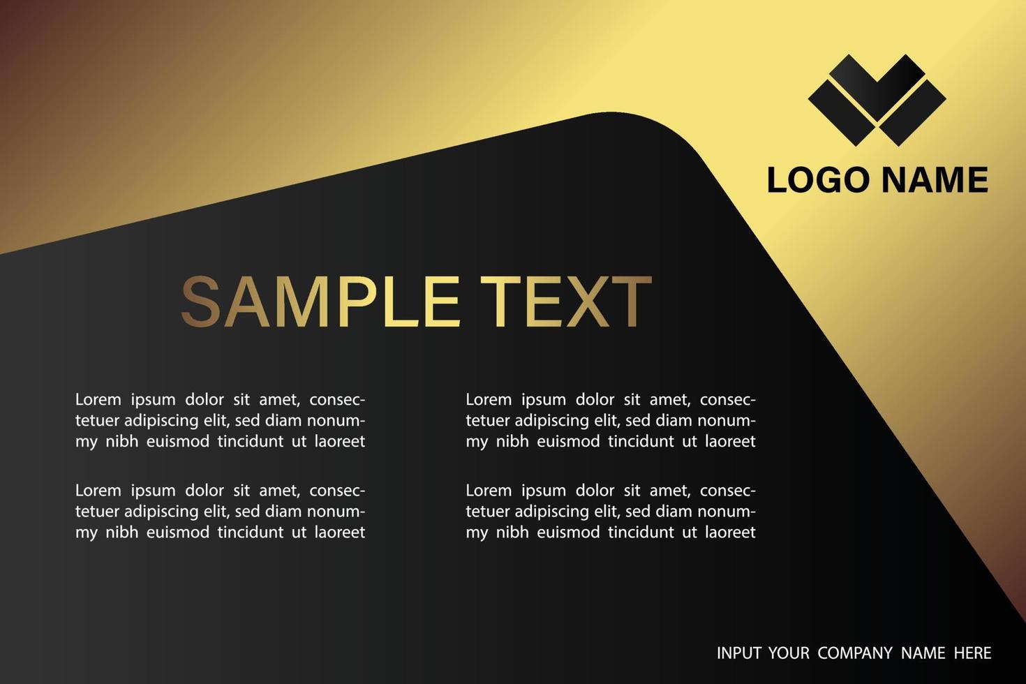 Creative black dark business card Template modern and Clean design vector