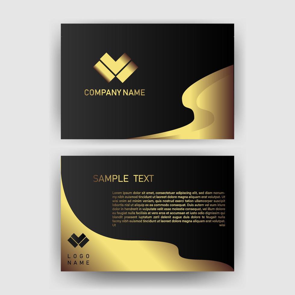 Creative black dark business card Template modern and Clean design vector