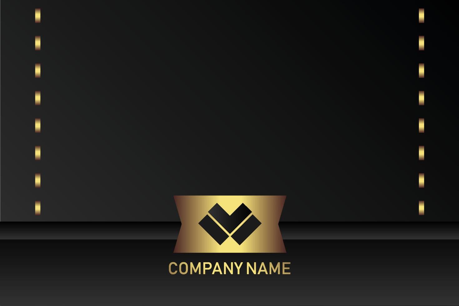 Creative black dark business card Template modern and Clean design vector