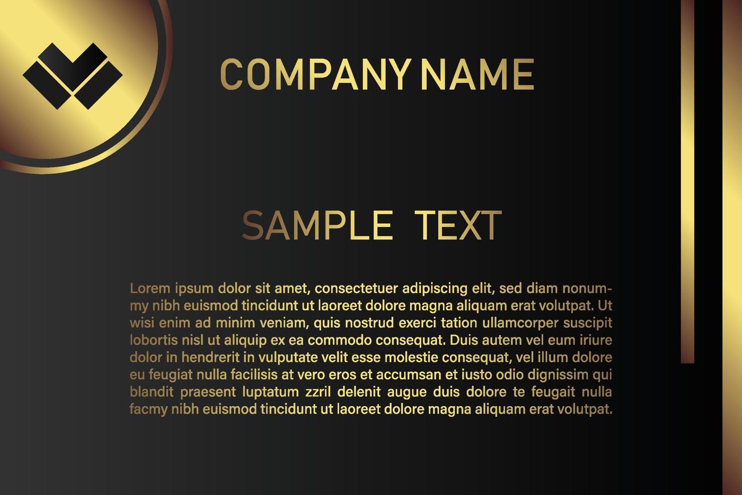 Creative black dark business card Template modern and Clean design vector