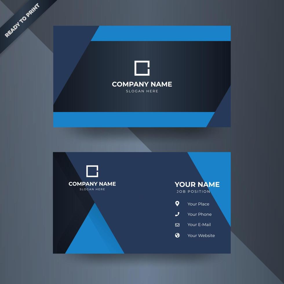 Modern business card design template with awesome concept vector