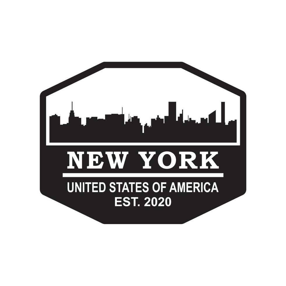 New York Skyline Silhouette Vector , Usa Skyscraper Logo