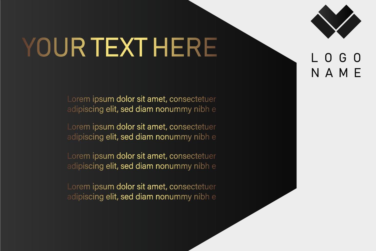 Creative black dark business card Template modern and Clean design vector