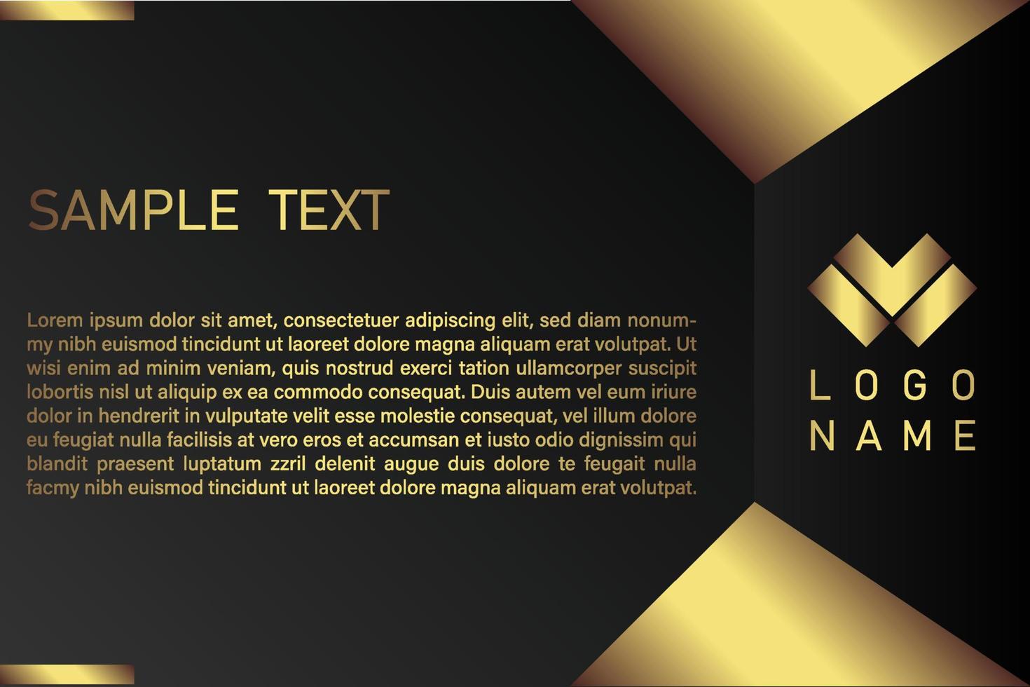 Creative black dark business card Template modern and Clean design vector