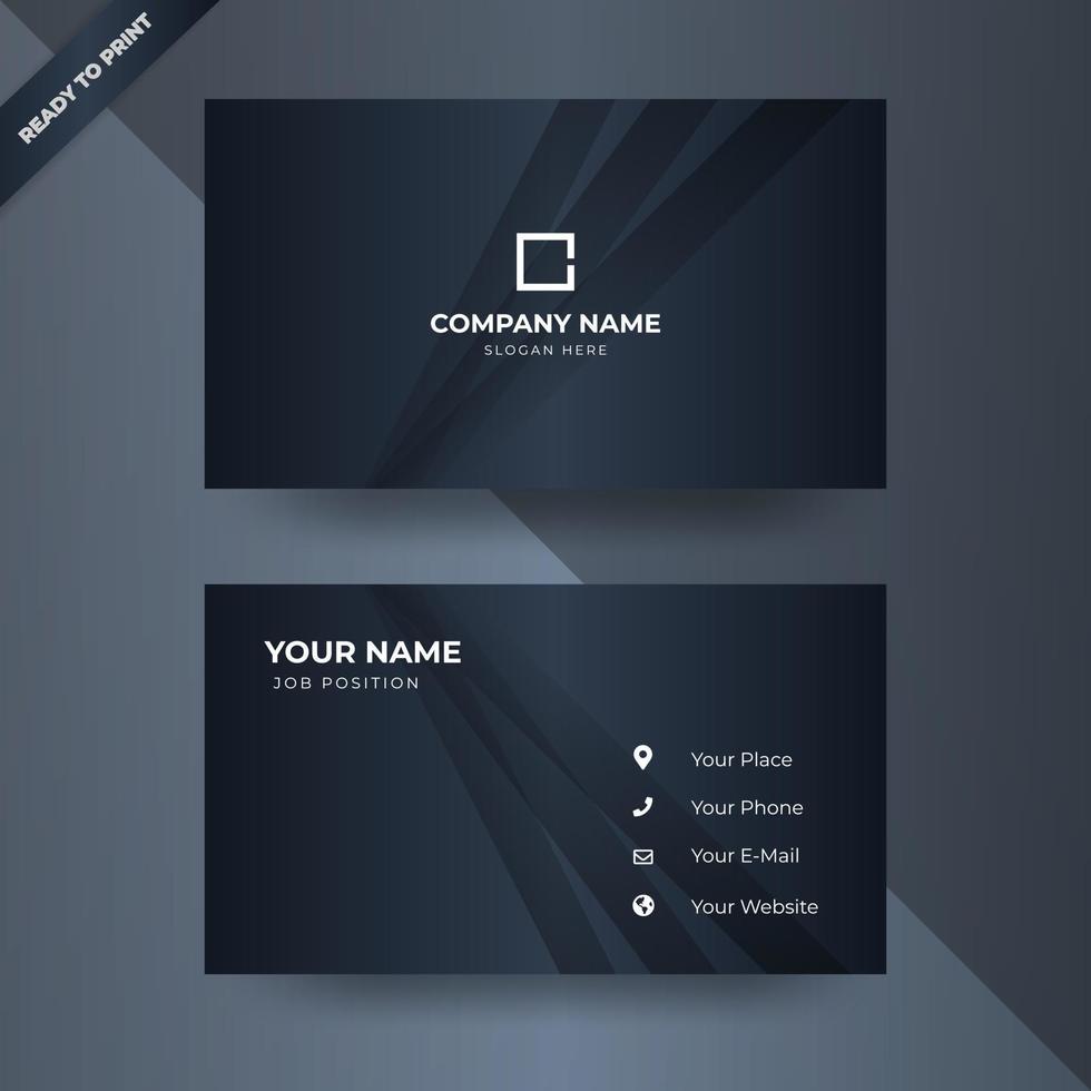 Modern business card design template with awesome concept vector