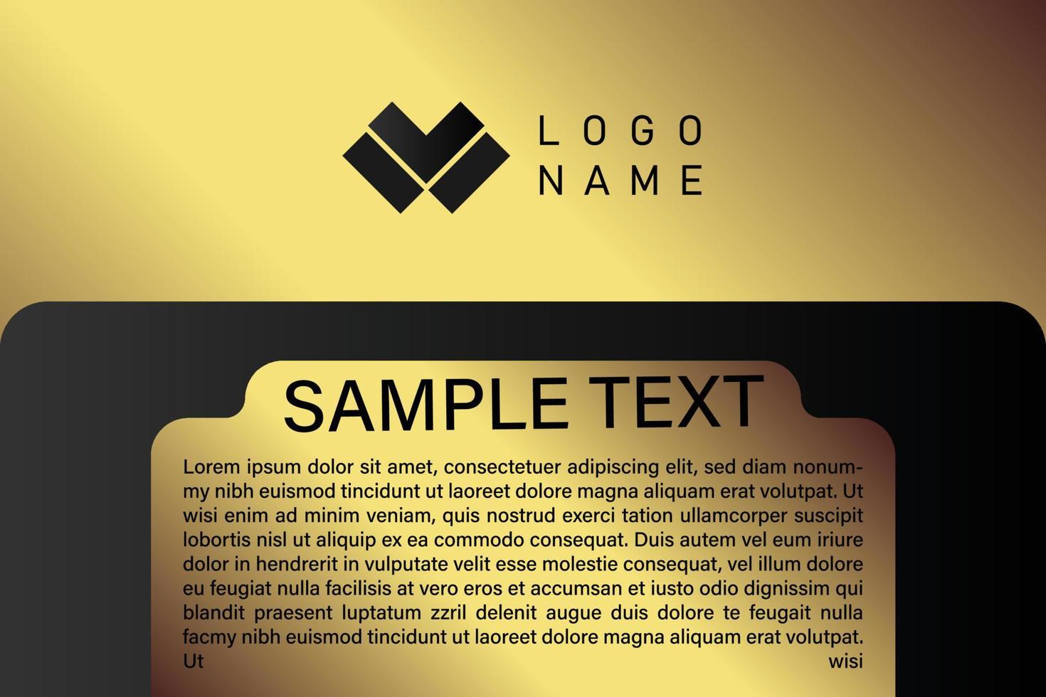 Creative black dark business card Template modern and Clean design vector