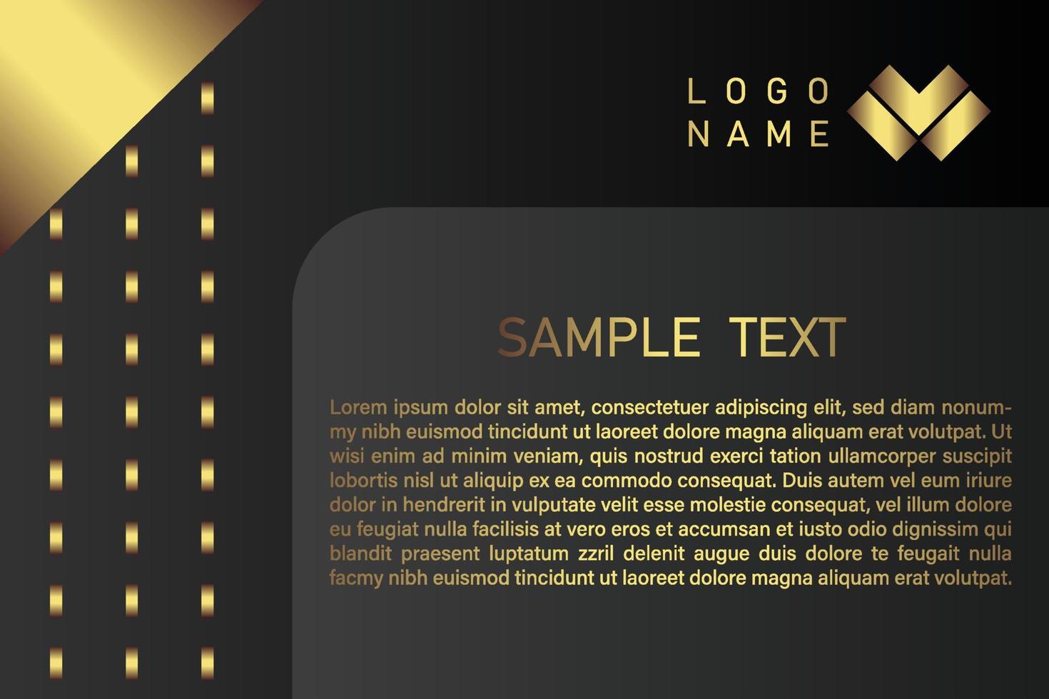 Creative black dark business card Template modern and Clean design vector