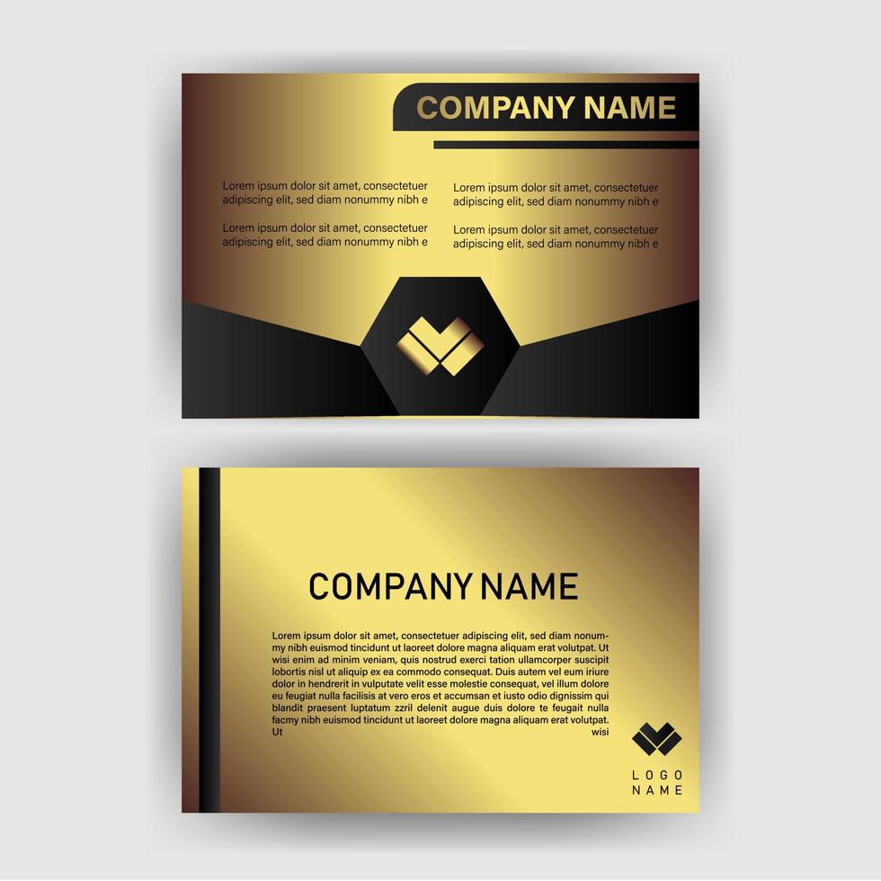 Creative black dark business card Template modern and Clean design vector