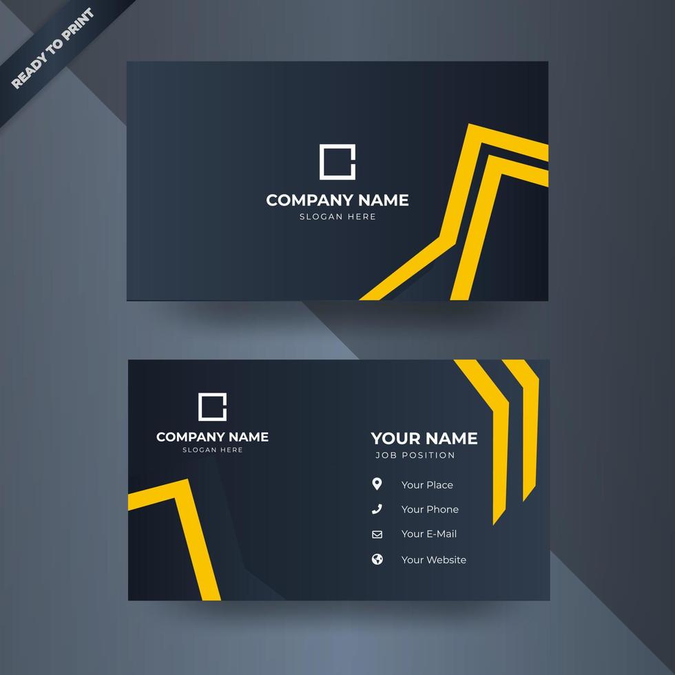 Modern business card design template with awesome design vector