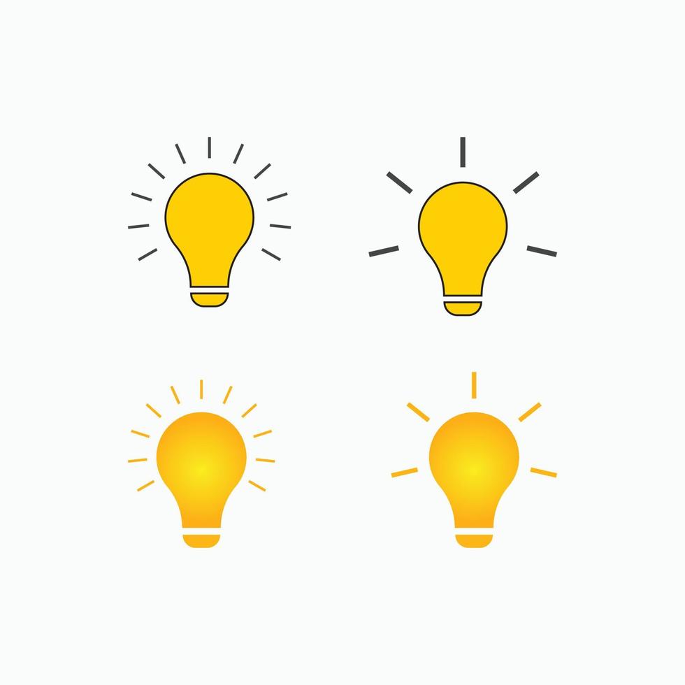 Light Bulb icon vector Idea sign solution, thinking concept gradient color template