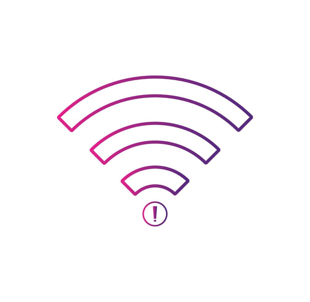 no Wifi wireless icon vector. no wi-fi connection icon.  No wireless connections vector
