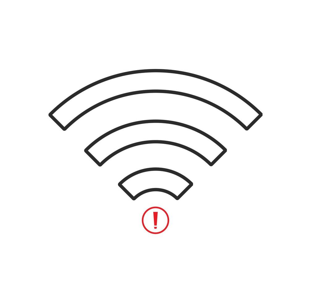 no wi-fi connection icon, no Wifi wireless icon vector