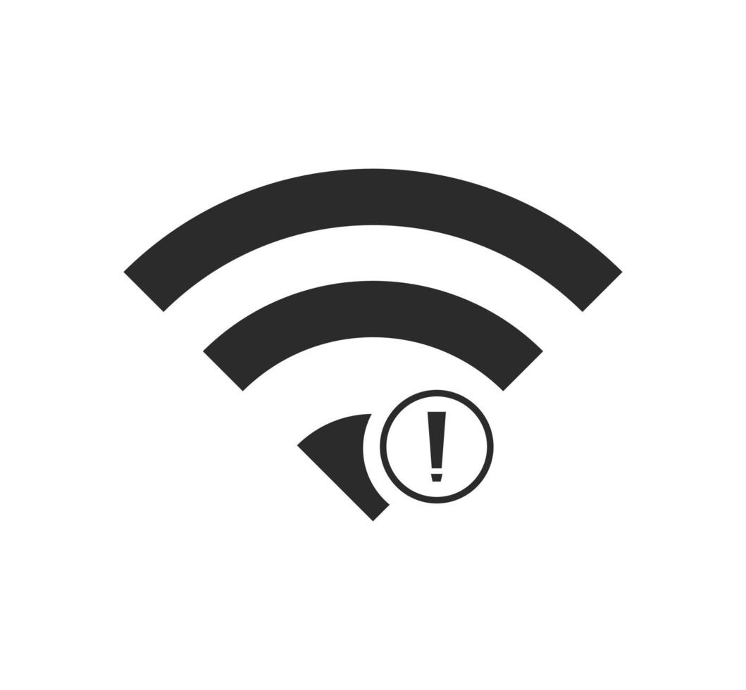 No wireless connections, no wifi icon sign vector black color