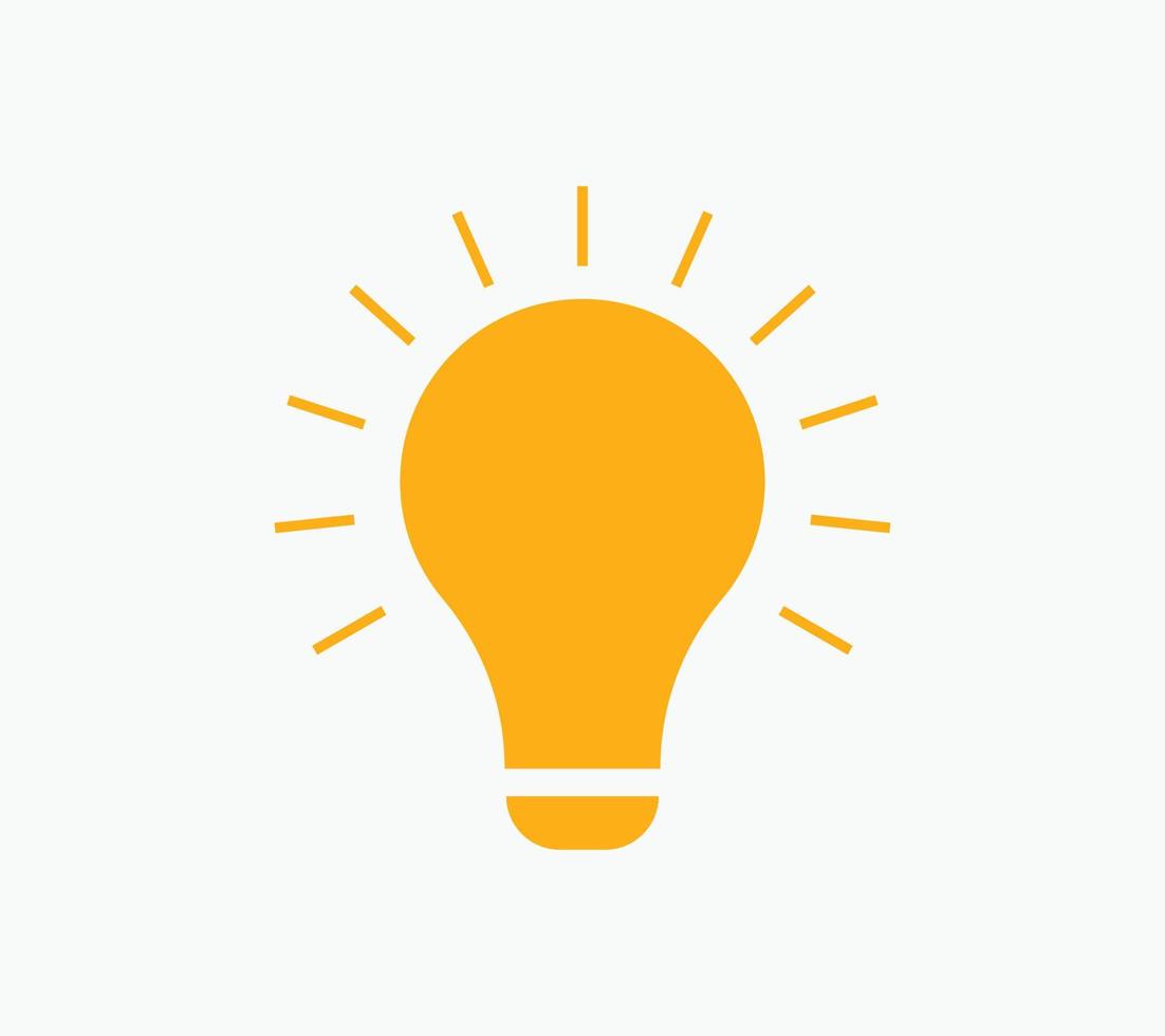 Light Bulb icon vector Idea sign solution, thinking concept colorful template