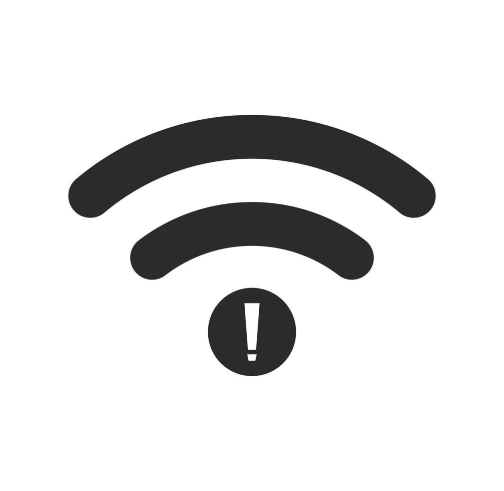 no Wifi wireless icon vector. no wi-fi connection icon.  No wireless connections vector