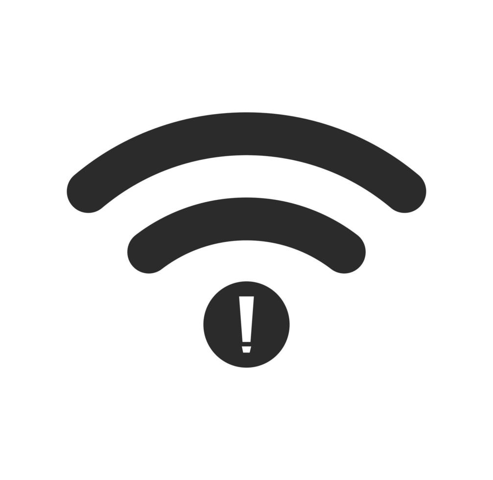 no Wifi wireless icon vector. no wi-fi connection icon.  No wireless connections vector