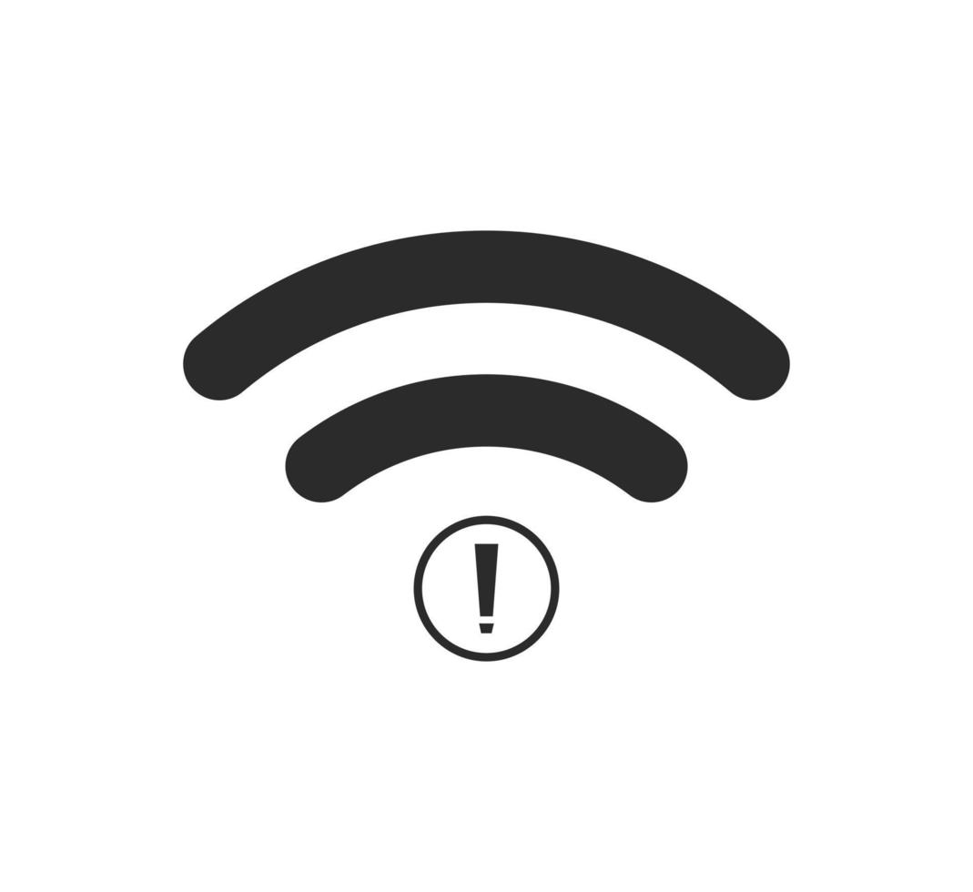 no Wifi wireless icon vector. no wi-fi connection icon.  No wireless connections vector