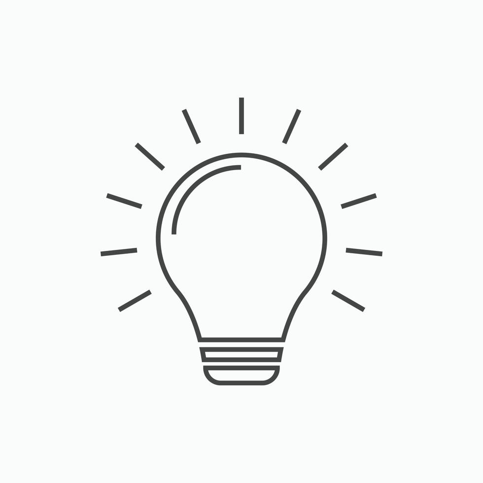 Light Bulb icon vector Idea sign solution, thinking concept colorful template
