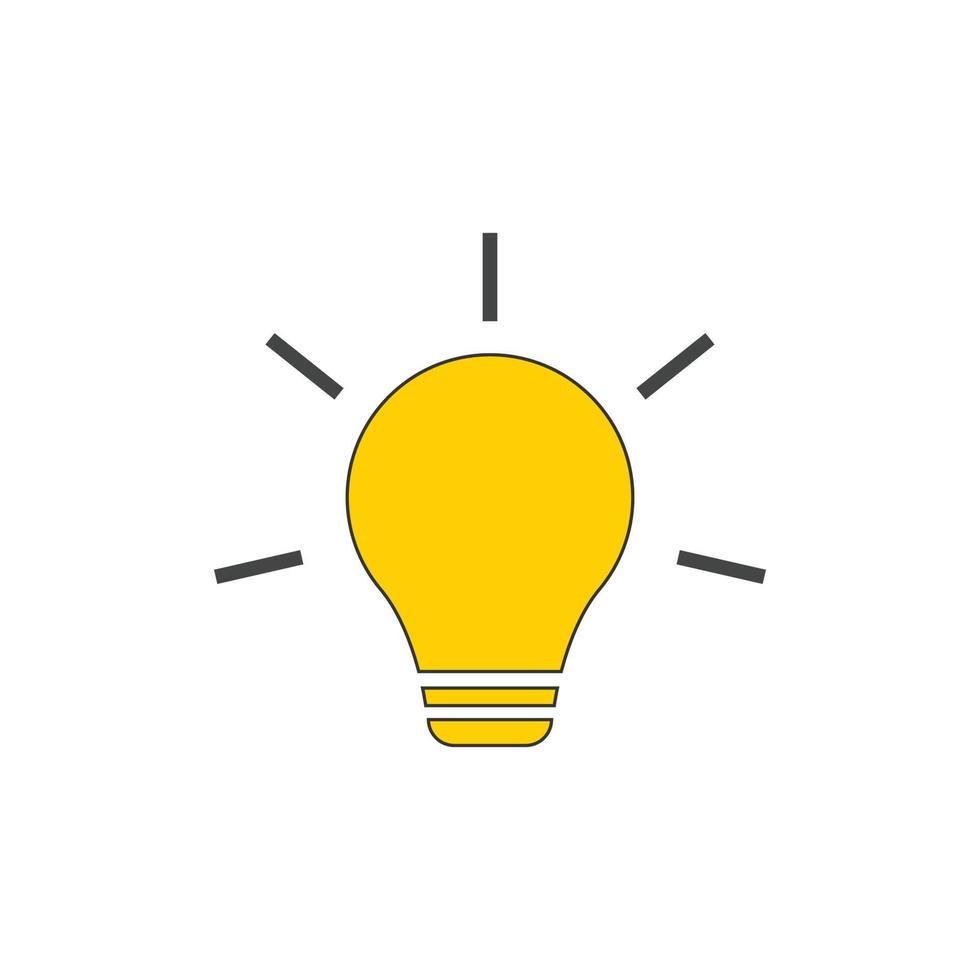 Light Bulb icon vector Idea sign solution, thinking concept colorful template