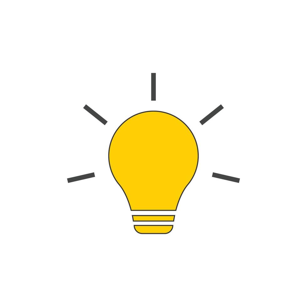 Light Bulb icon vector Idea sign solution, thinking concept colorful template