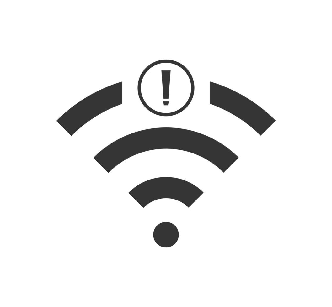 sin icono de conexión wifi, sin icono inalámbrico wifi vector